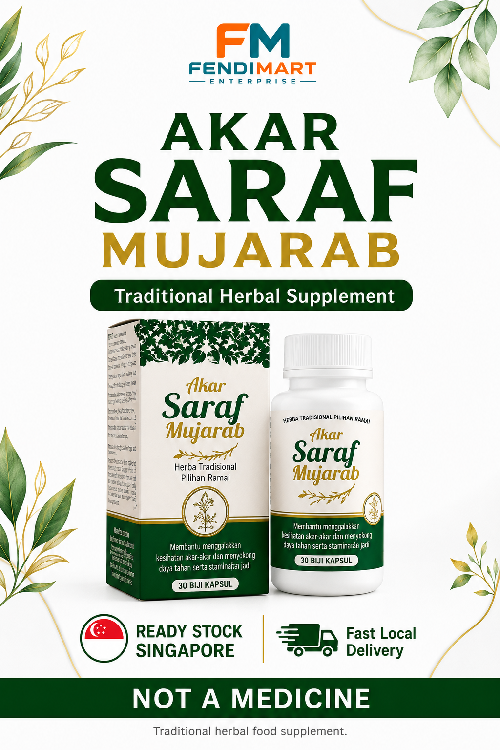 Akar Saraf Original | Herba Pilihan Ramai | Buy More to Save More with Free Delivery