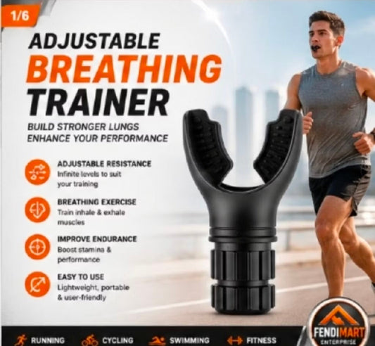 Adjustable Breathing Trainer | Respiratory Training Device | Fitness & Endurance Exercise Tool