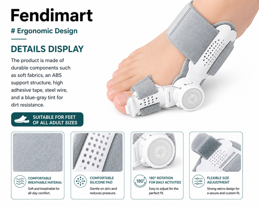 Adjustable Bunion Corrector | Hallux Valgus Big Toe Straightener | Left & Right Foot