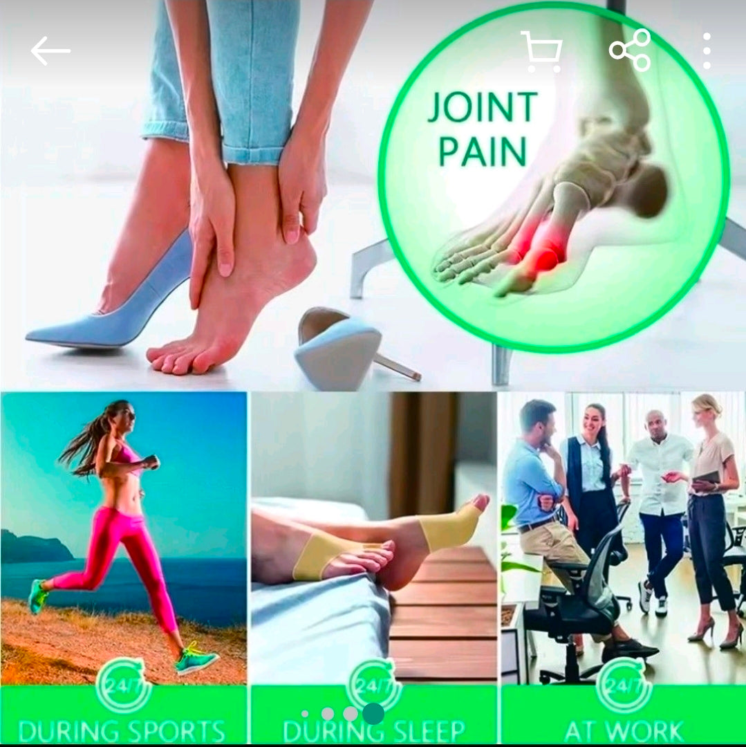 Bunion Sleeve | Hallux Valgus Toe Separator | Soft Gel Cushion | 1 Pair