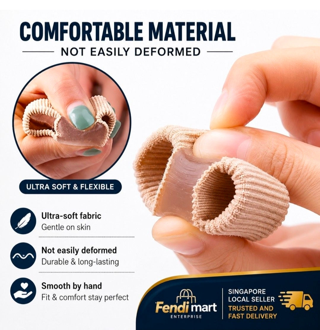 Toe Separator Sleeve | Soft Gel Tube | Bunion & Corn Relief | Size S & L | 2 Pcs Pack
