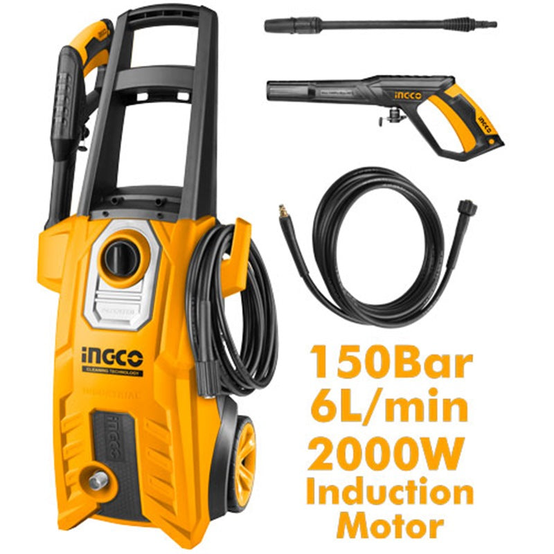 INGCO High Pressure Washer with Induction Motor 150Bar 2000W HPWR20008