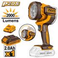 INGCO 20V Li-Ion Work Lamp 22.5W 2000 Lumens 1x2.0Ah + Charger CWLI20881