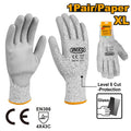 INGCO PU Coated Palm HPPE Shell Cut Resistant Glove Size XL HGCG02XL