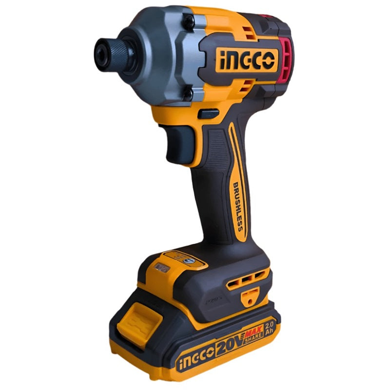 INGCO 20V BRUSHLESS IMPACT DRIVER 230NM W/2 X 20V 2.0AH & CHARGER CIRLI2023