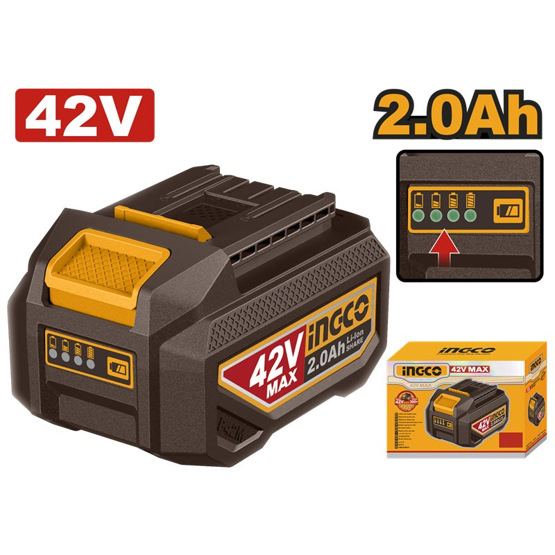 INGCO 42V 2.0Ah Li-Ion Battery Pack FBLI42201 (Sold Individually)