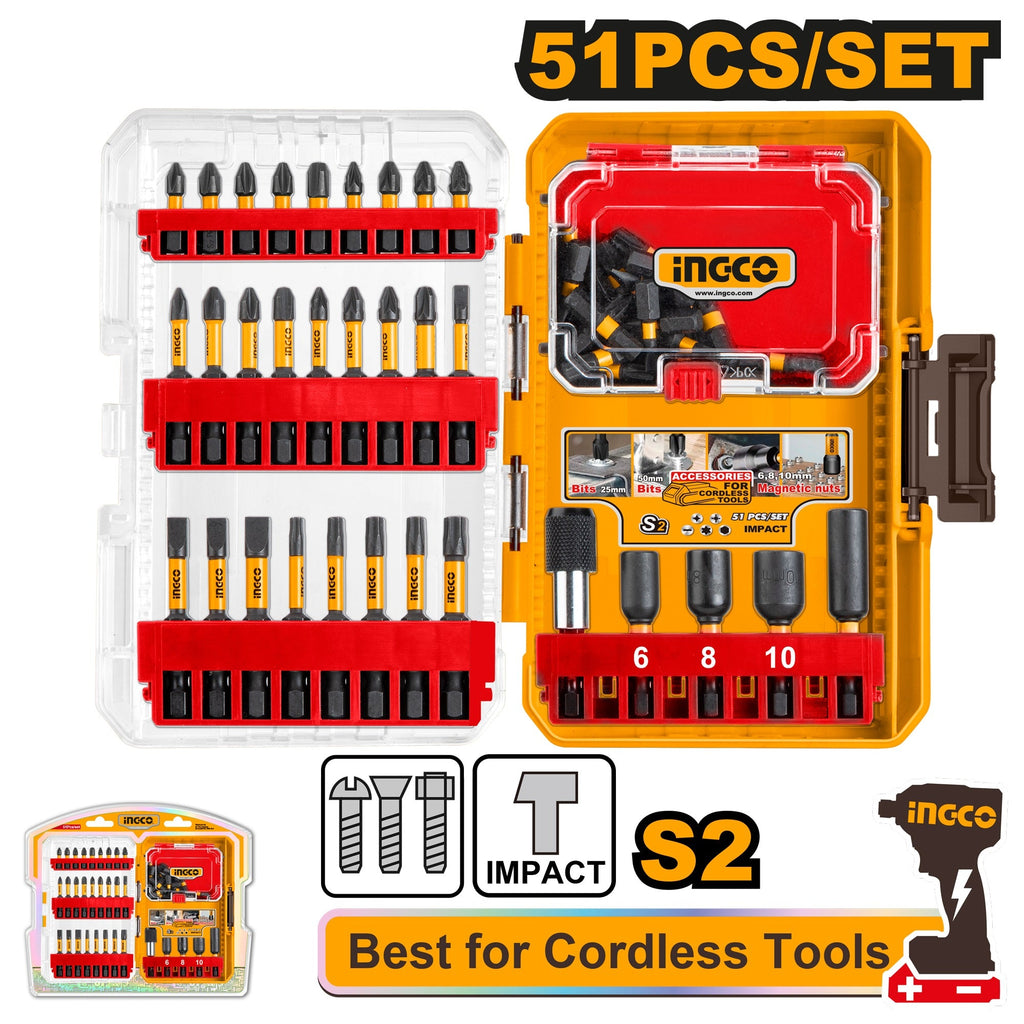 INGCO 51PCS Impact Driver Bit Set AKDL25106