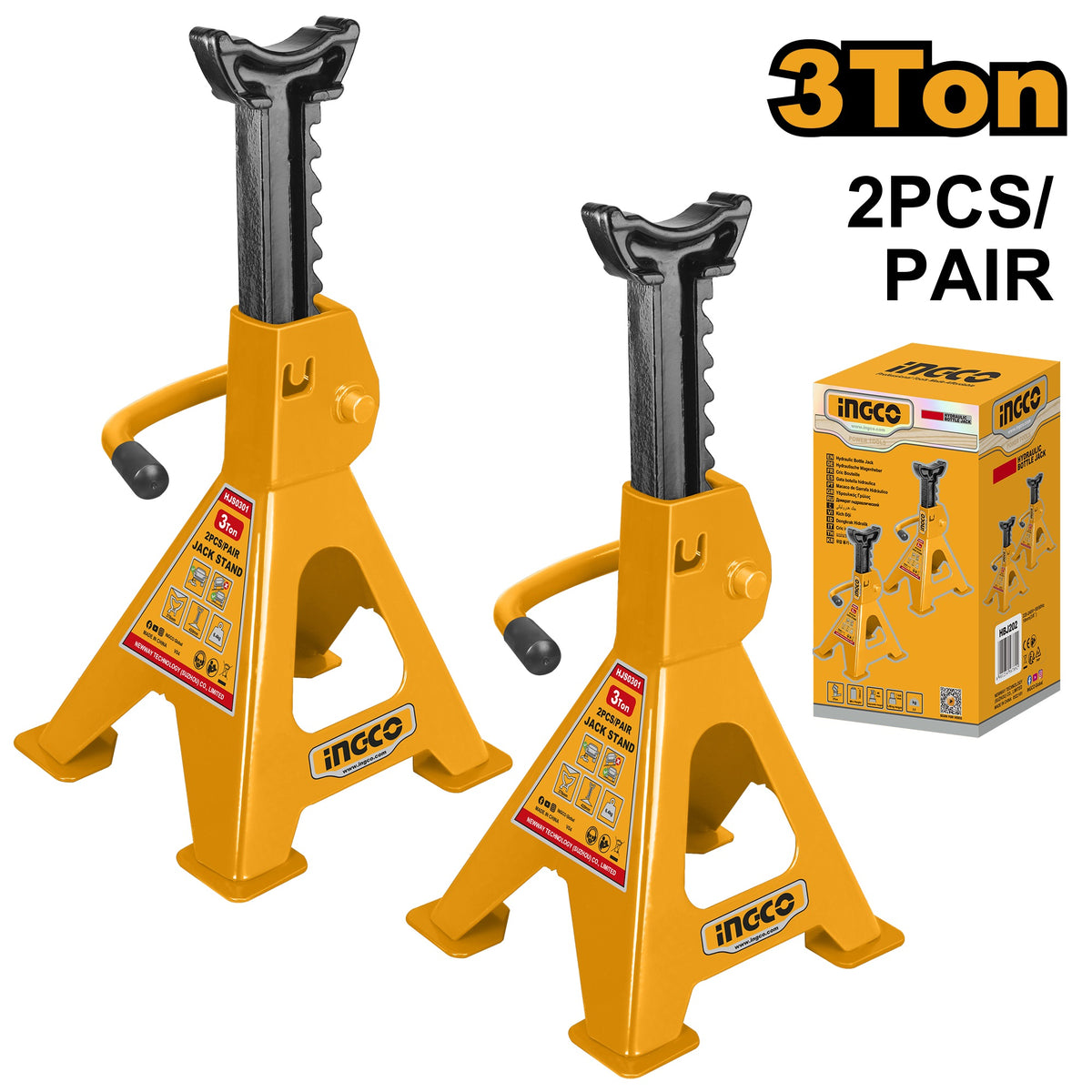 INGCO 3 Ton Jack Stand 2PCS/Pair HJS0301
