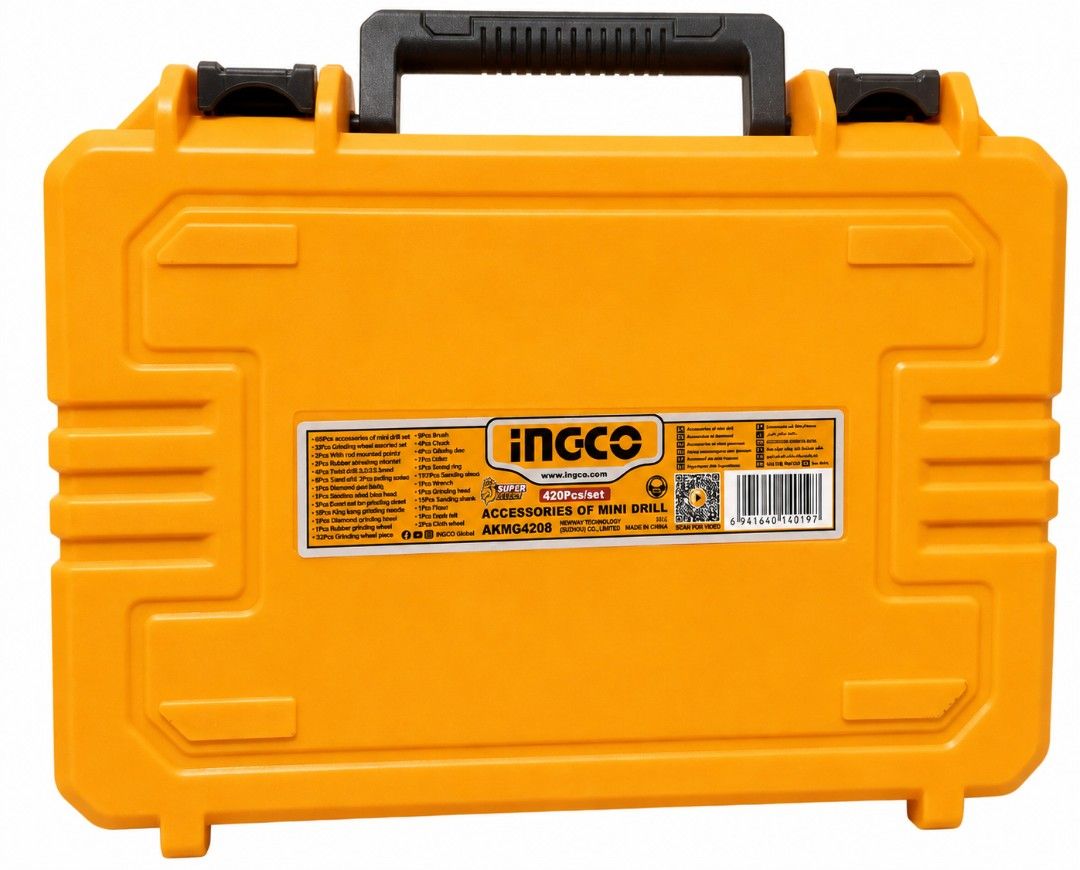 INGCO AKMG4208 420PCS Mini Drill Accessories Set