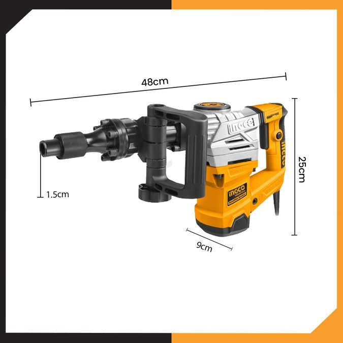 INGCO Demolition Breaker HEX 17mm Chuck 20J 1300W PDB13008