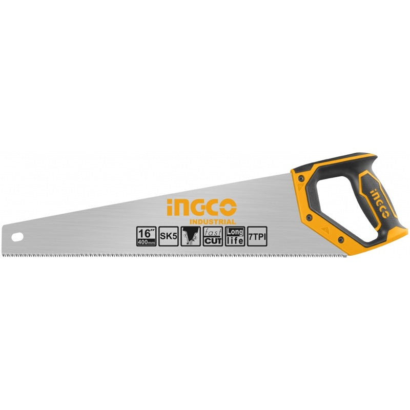 INGCO Industrial Handsaw 16" (400mm) 7TPI Heat Treatment Teeth