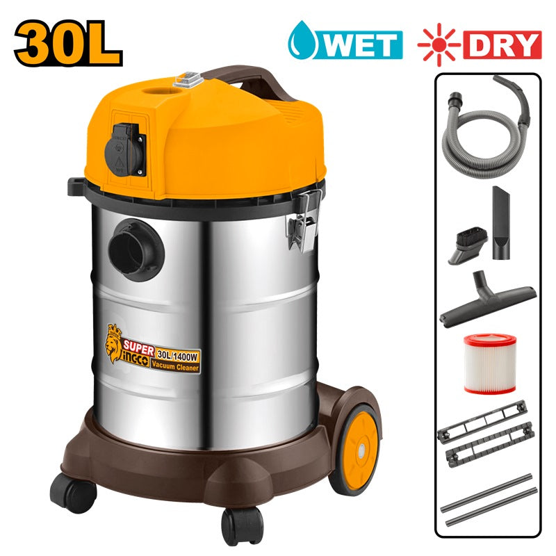 INGCO Wet & Dry Vacuum Cleaner 1400W 30L VC14301