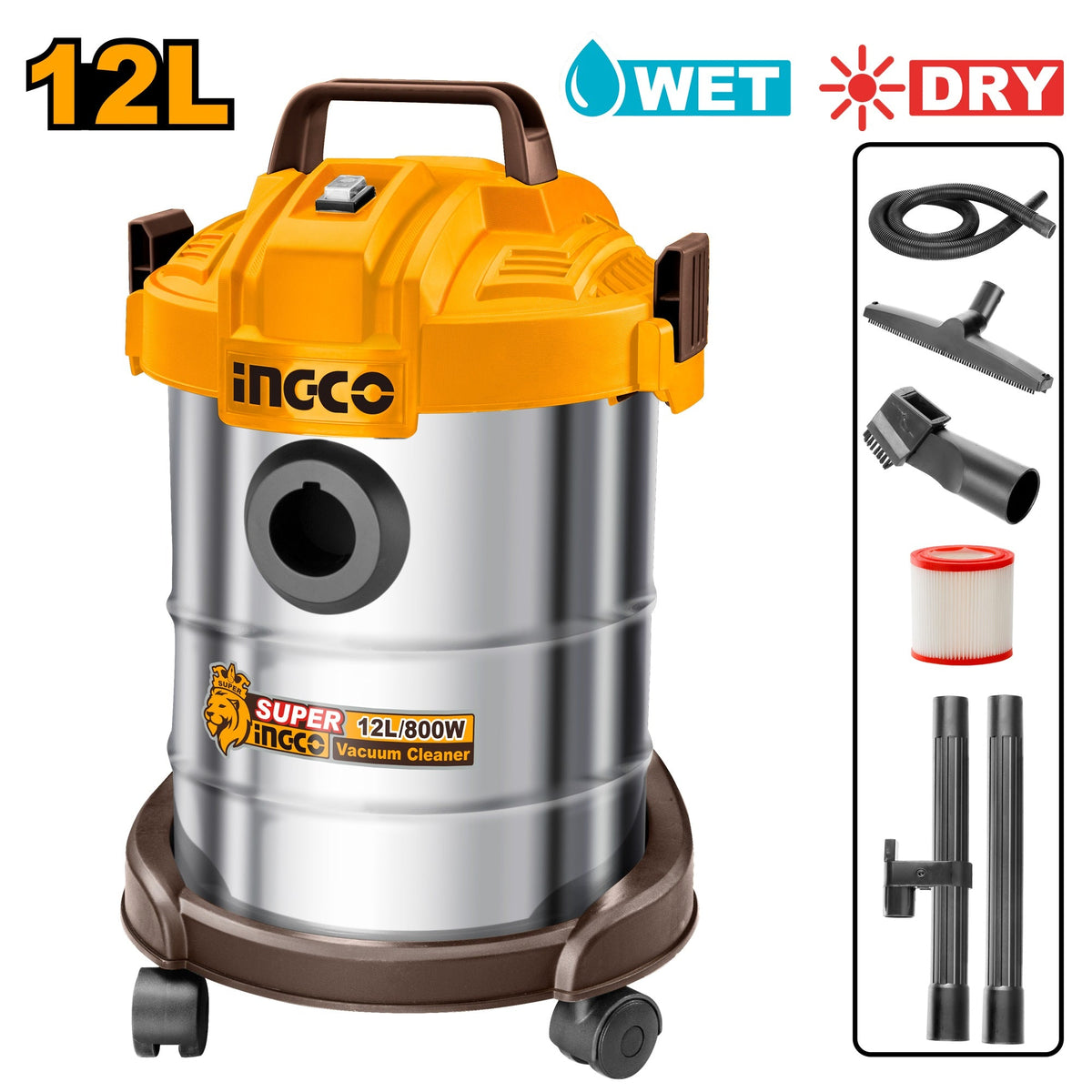 Wet & Dry Vacuum Cleaner 800W 12L VC14122