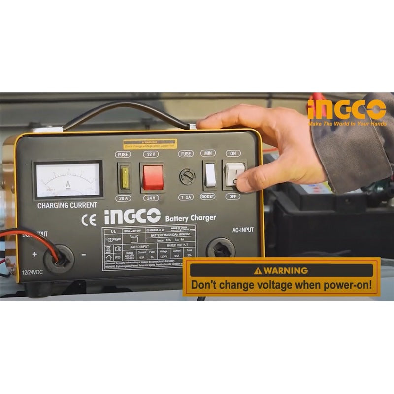 12V/24V Car Battery Charger with Boost Function 9/4A | ING-CB1601