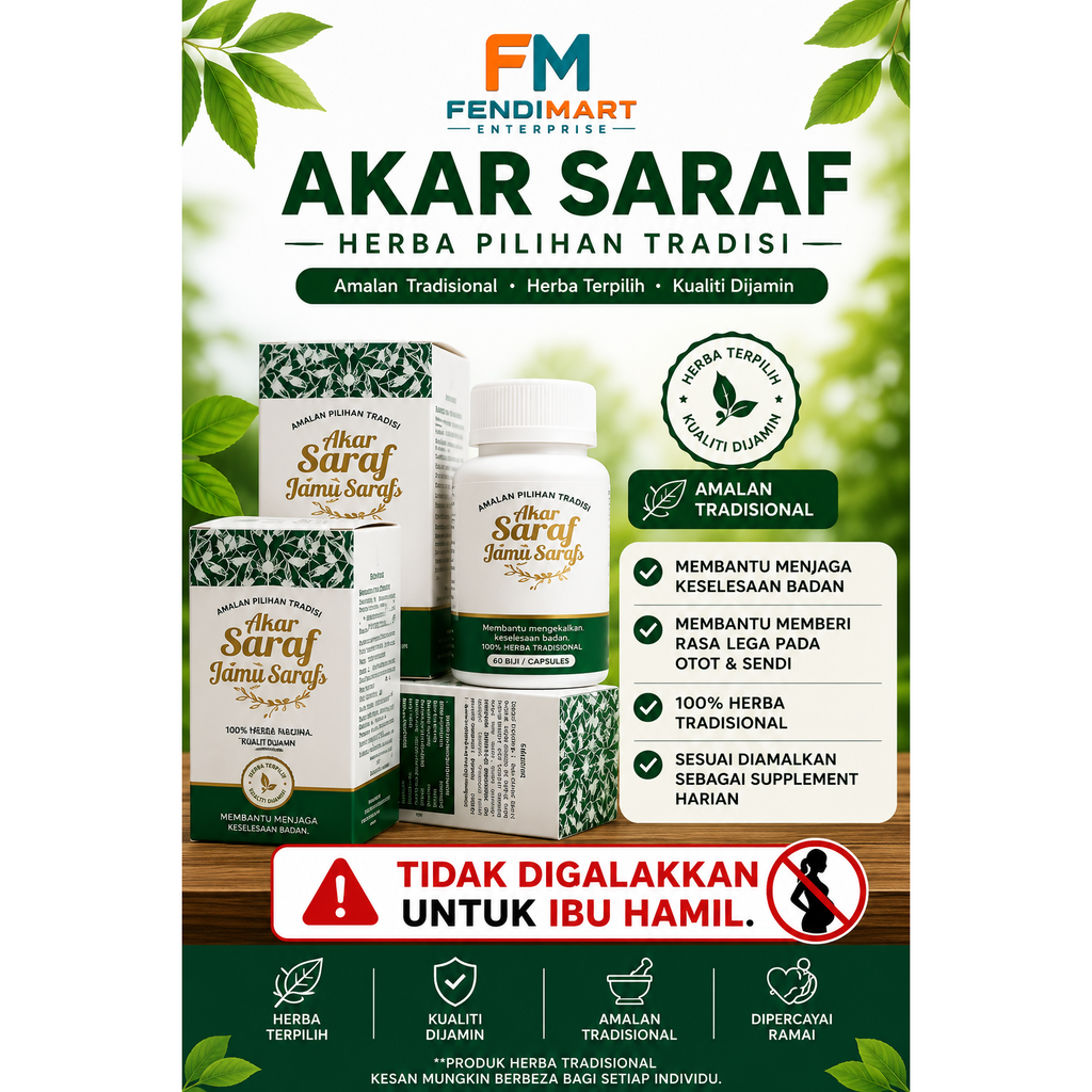 Akar Saraf Original | Herba Pilihan Ramai | Buy More to Save More with Free Delivery
