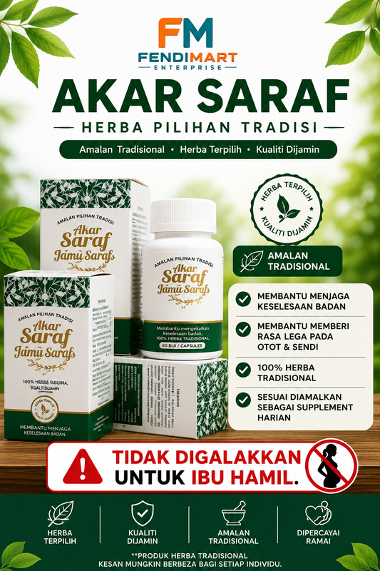 Akar Saraf Original | Herba Pilihan Ramai | Buy More to Save More with Free Delivery