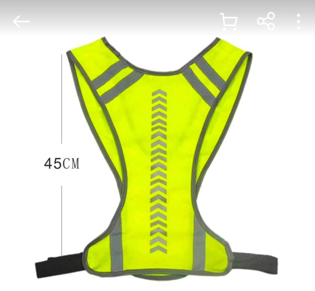 Fenditools Unisex Jogging Vest Outdoor Protective Vest Night Running Elastic Cycling Safety Reflective Sports Bicycle Harness