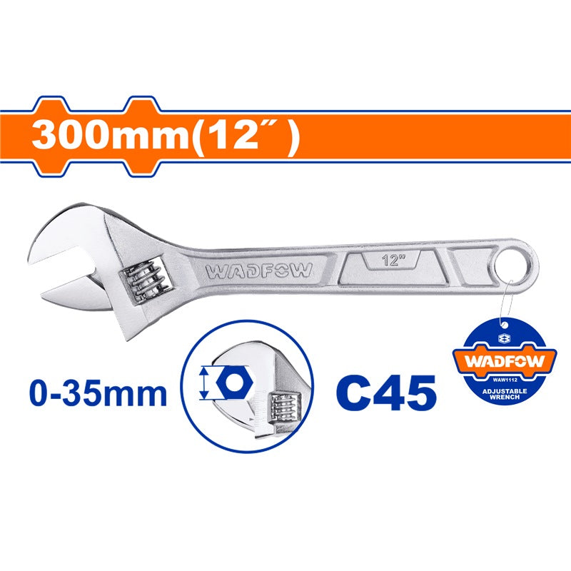 WADFOW Adjustable Wrench 300mm (12") WAW1112