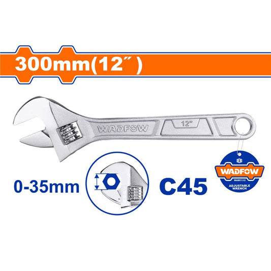 WADFOW Adjustable Wrench 300mm (12") WAW1112
