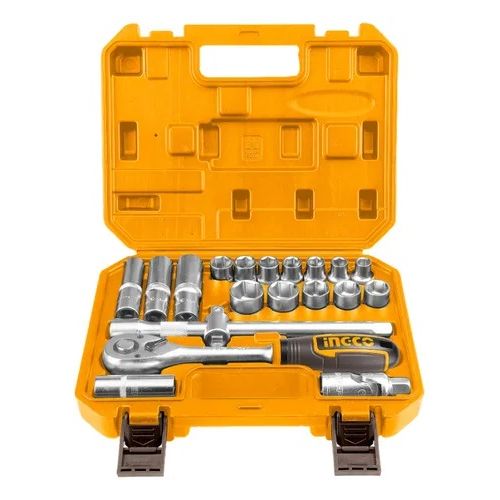 INGCO 20PCS 1/2in DR. Socket Set 10-24MM HKTS12201