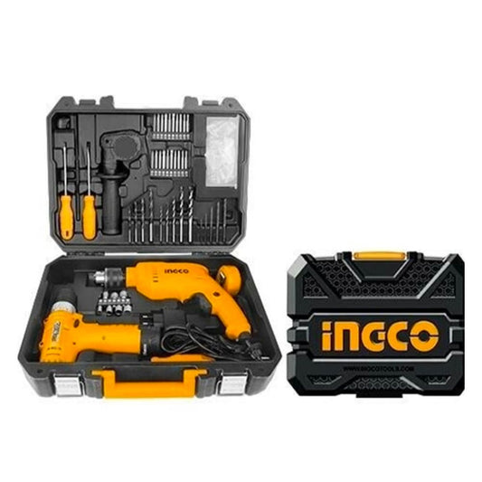 INGCO IMPACT DRILL & 12V LI-ION DRILL WITH TOOLS SET HKTHP11081
