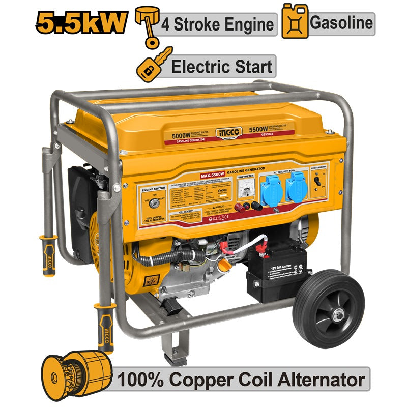 INGCO Gasoline Generator Max 5500W Rated 5000W GE55003