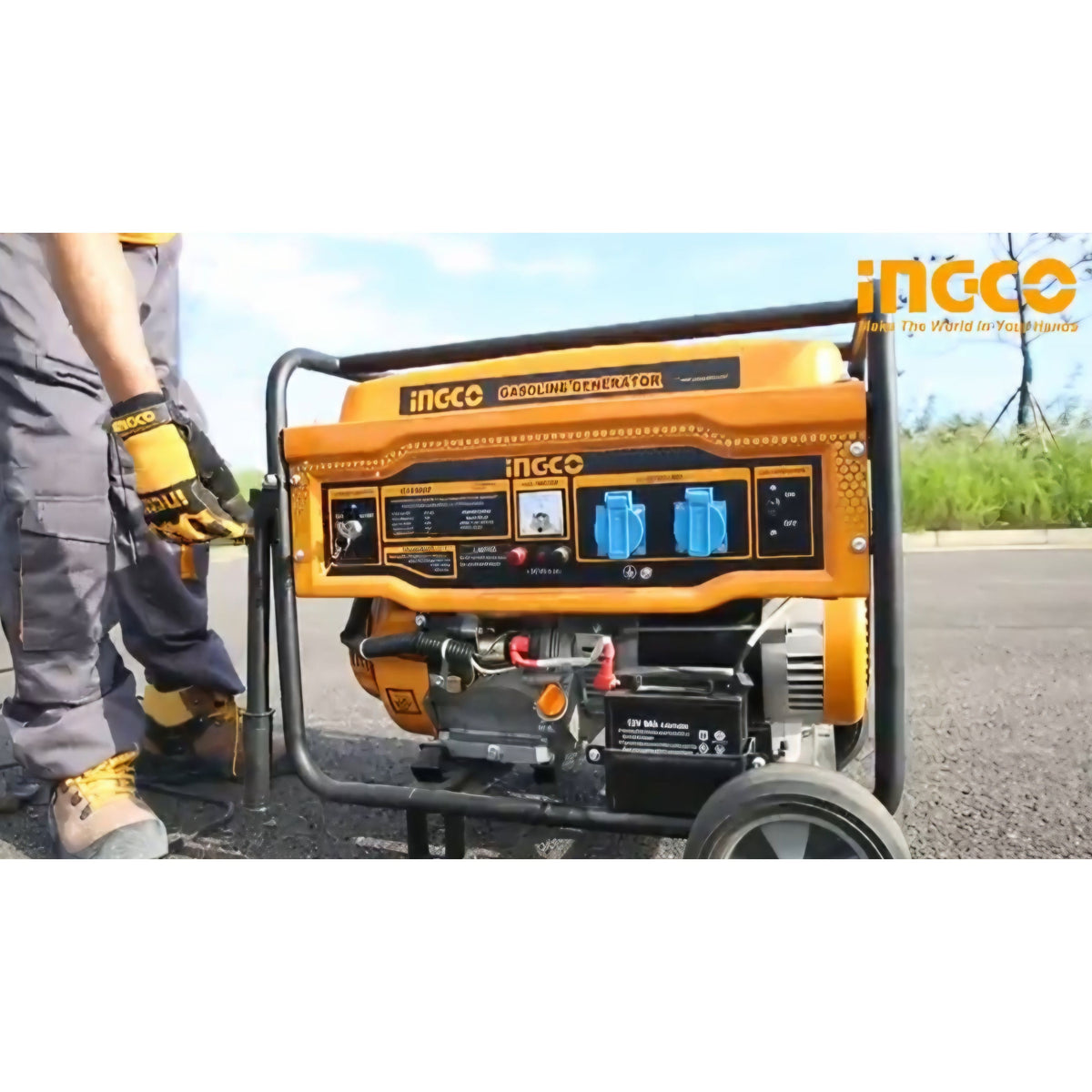 INGCO Gasoline Generator Max 5500W Rated 5000W GE55003