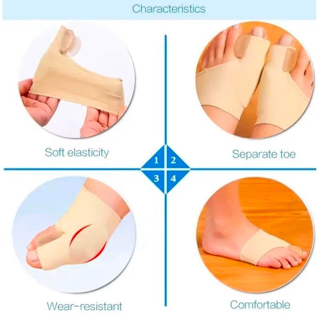 Bunion Sleeve | Hallux Valgus Toe Separator | Soft Gel Cushion | 1 Pair