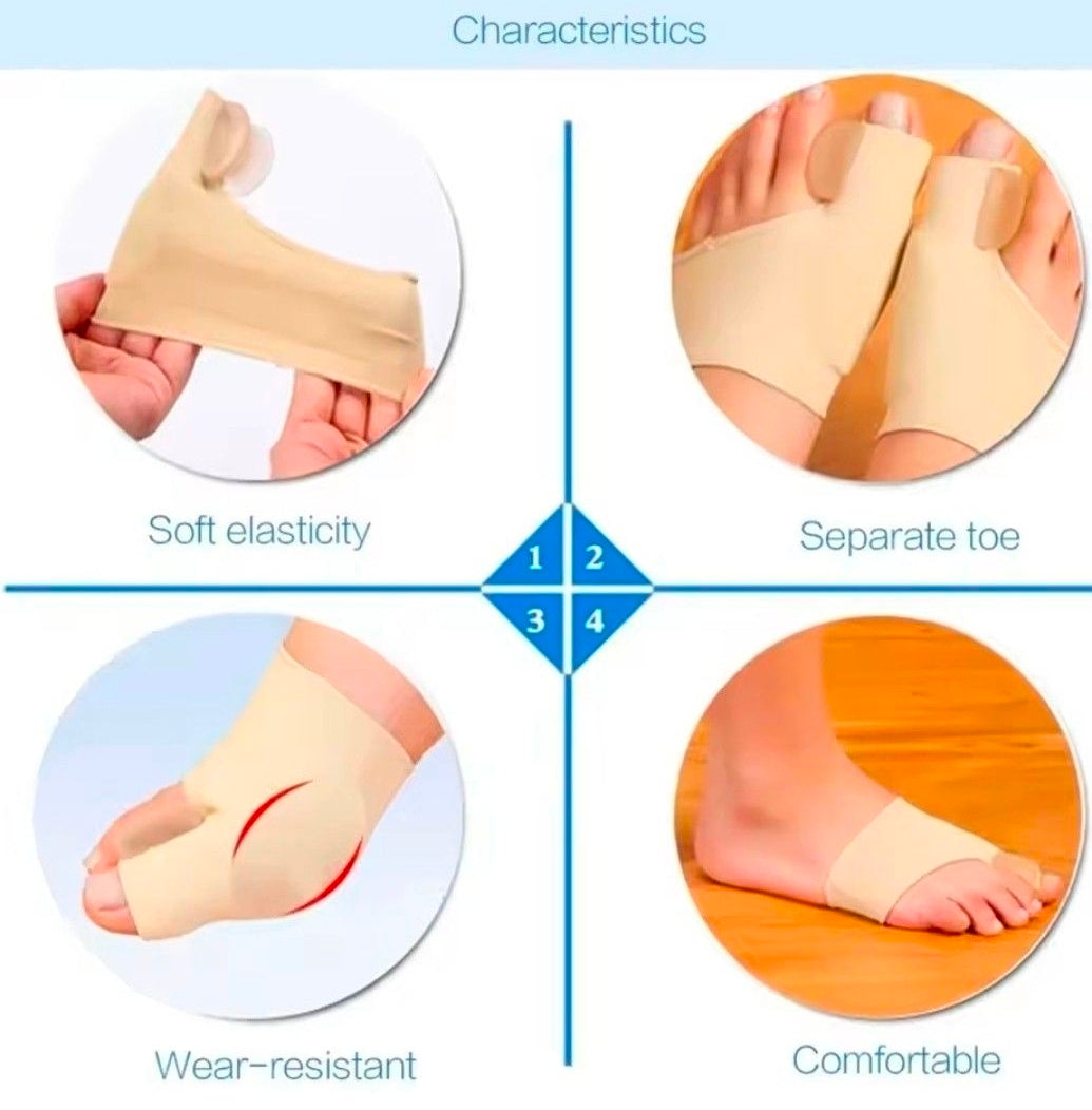 Bunion Sleeve | Hallux Valgus Toe Separator | Soft Gel Cushion | 1 Pair