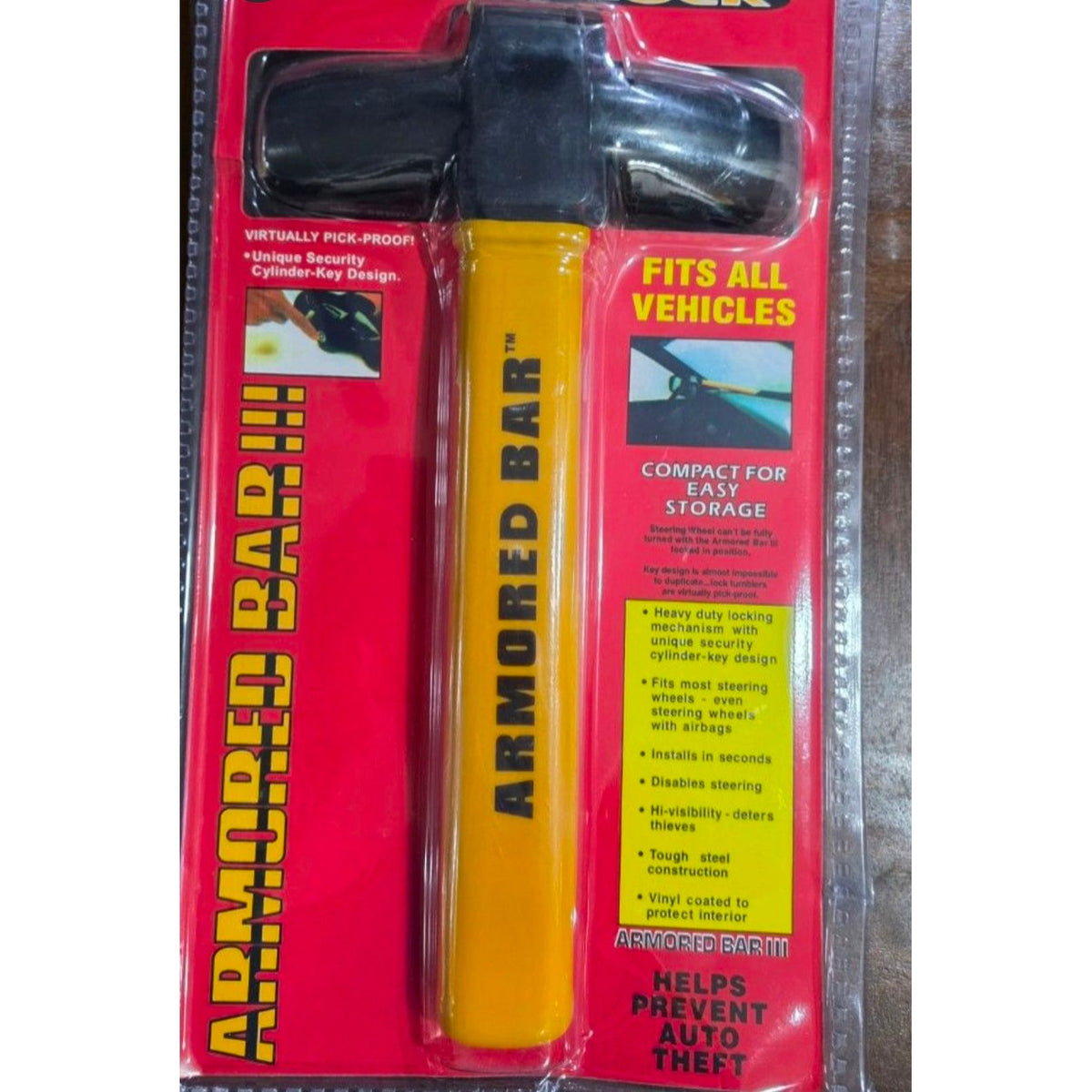 Fendimart Car Steering Wheel Lock With Keys Anti Theft