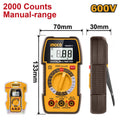 INGCO Digital Multimeter 600V 2000 Count Manual Range DM360011