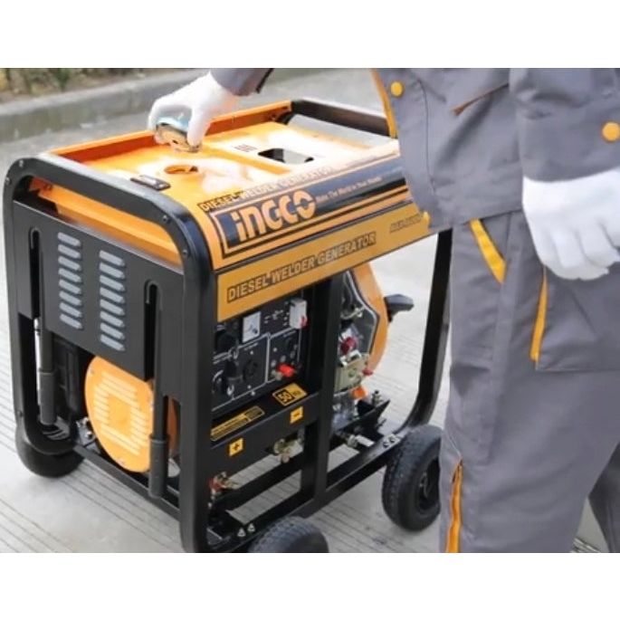 INGCO Diesel Welder & Generator Electric Start Max 180A, 4.6KW GDW65001