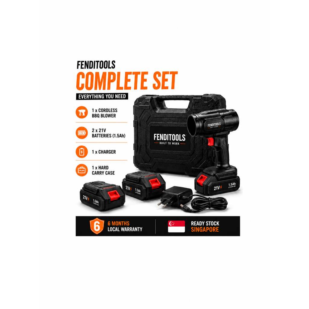 Fendimart Cordless BBQ Fire Starter & Portable Air Blower Kit