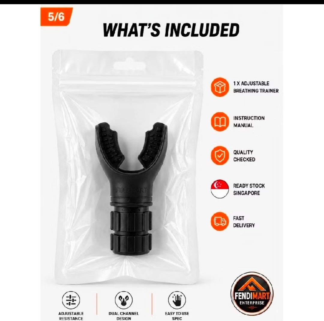 Adjustable Breathing Trainer | Respiratory Training Device | Fitness & Endurance Exercise Tool