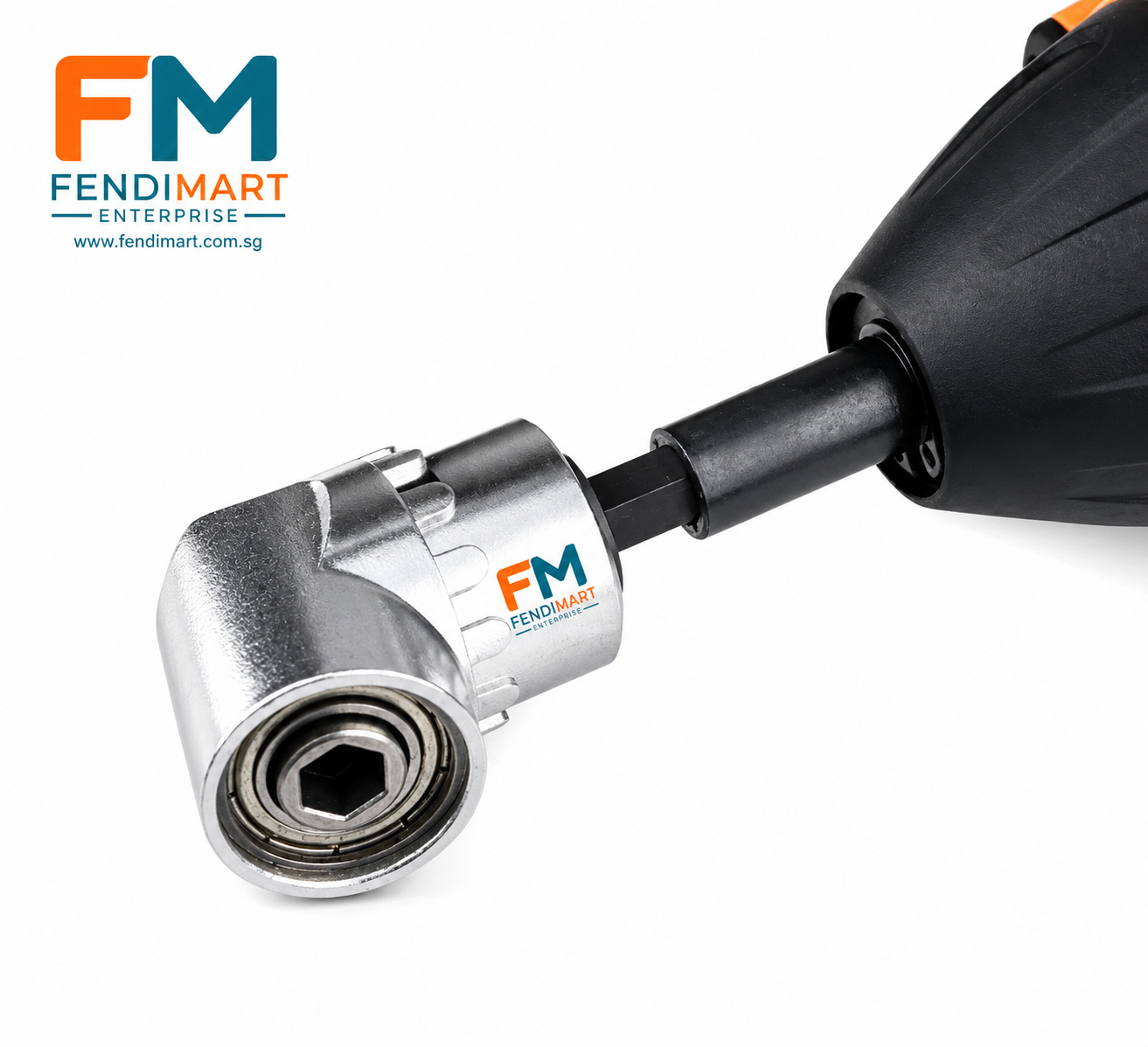 FENDITOOLS ° Right Angle Drill Bit Adapter (1/4" Hex)