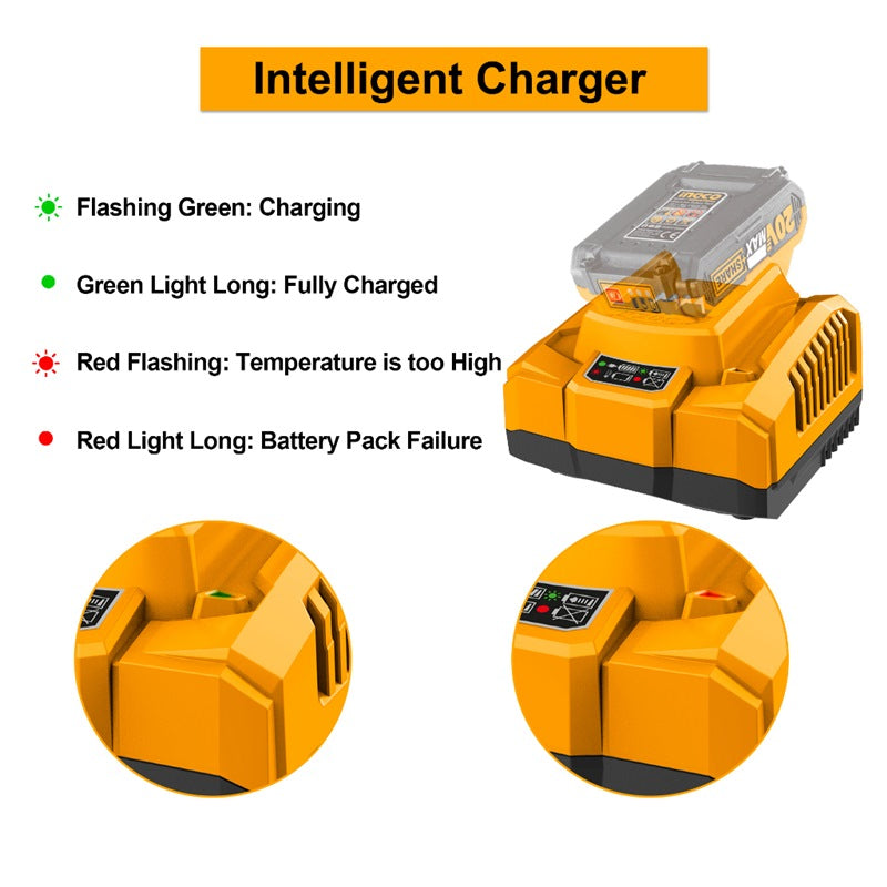 INGCO 20V Li-Ion Fast Intelligent Charger 4A FCLI20411