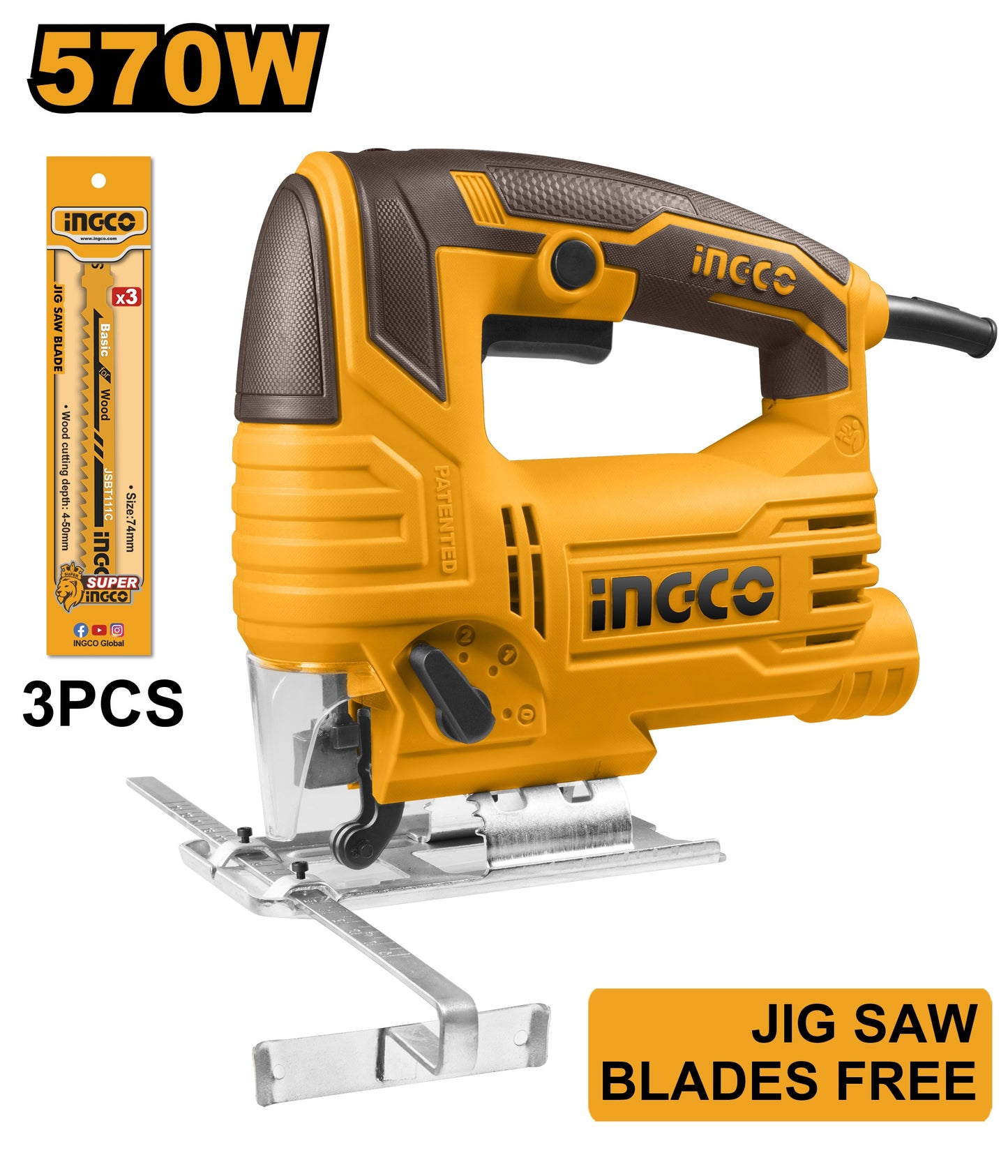 INGCO Variable Speed Jigsaw 570W JS57028