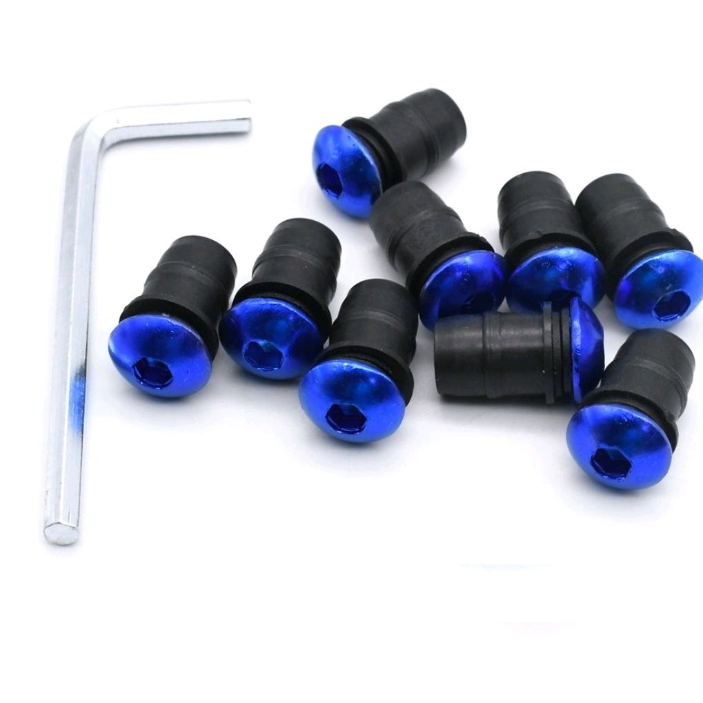 Motorcycle Windscreen Bolts & Rubber Grommets M5 x 15mm (10pcs)