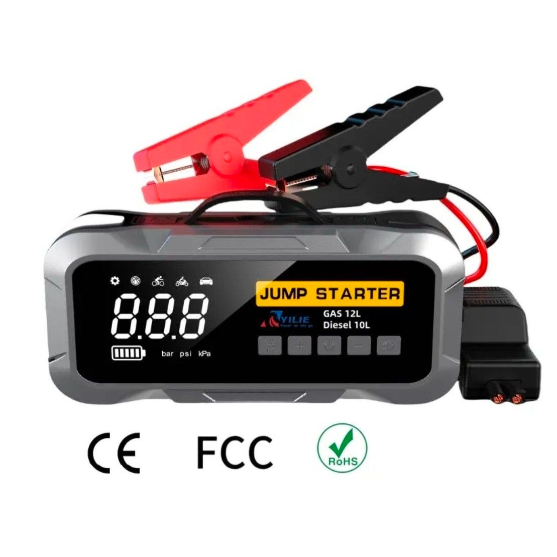 Fendimart All-in-One Car Emergency Kit - Jump Starter, Air Compressor & Power Bank