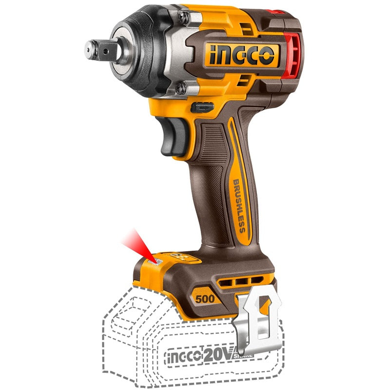 INGCO 3PC 1050NM IMPACT WRENCH+166NM IMPACT DRILL+2000LUM LAMP COSLI250882