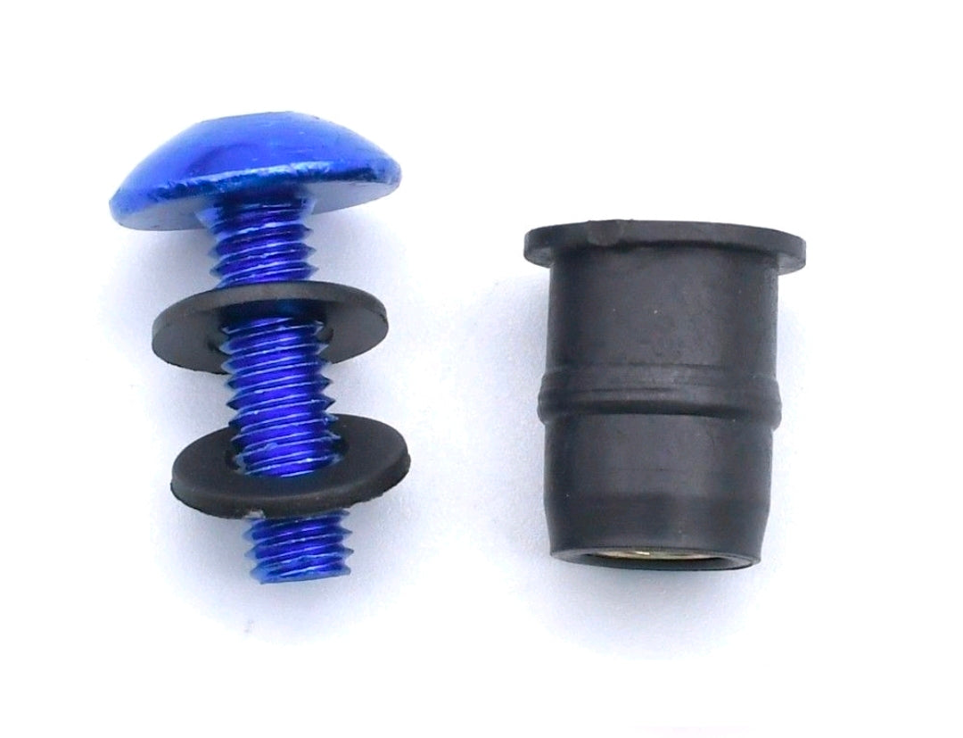 Motorcycle Windscreen Bolts & Rubber Grommets M5 x 15mm (10pcs)