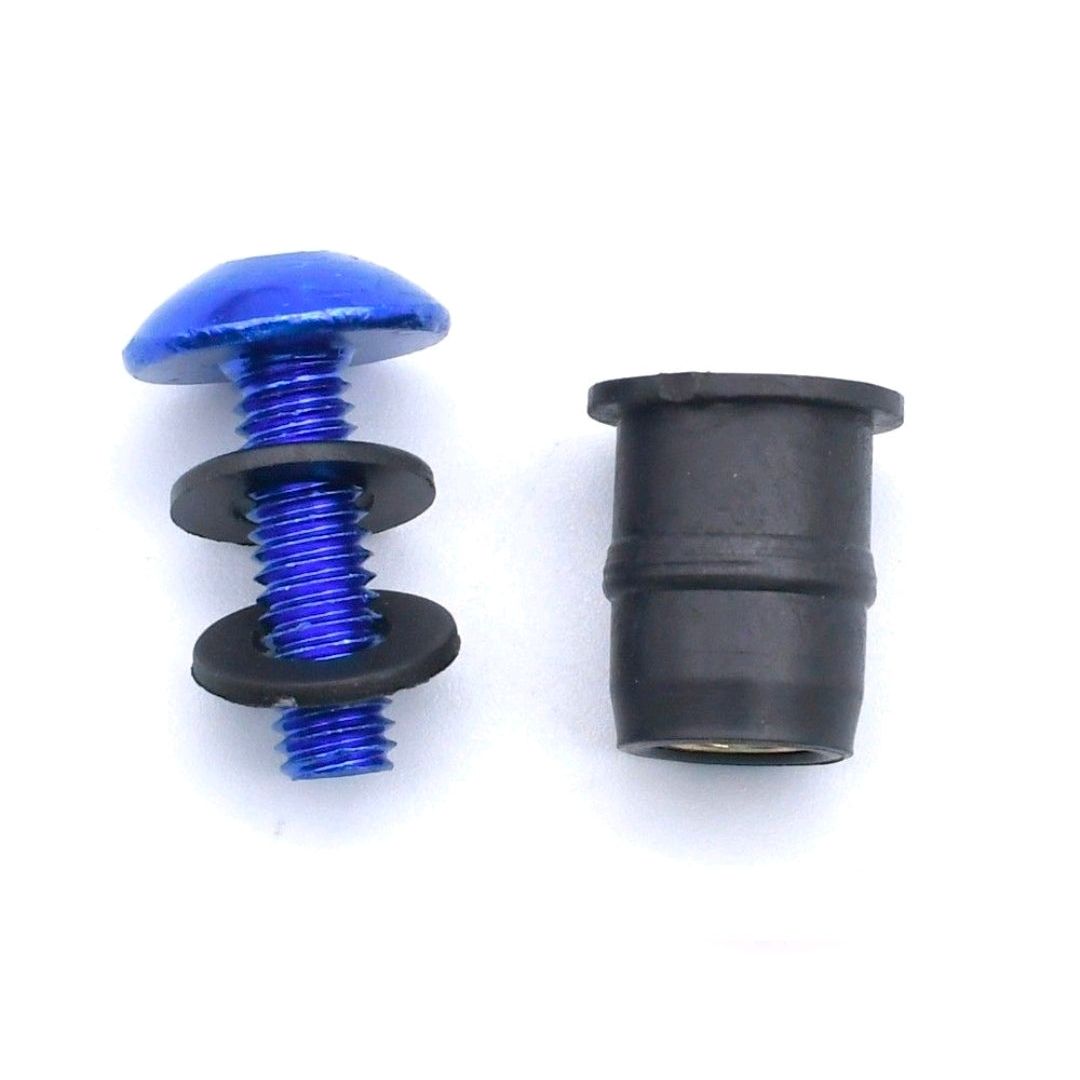 Motorcycle Windscreen Bolts & Rubber Grommets M5 x 15mm (10pcs)