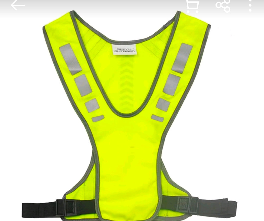Fenditools Unisex Jogging Vest Outdoor Protective Vest Night Running Elastic Cycling Safety Reflective Sports Bicycle Harness