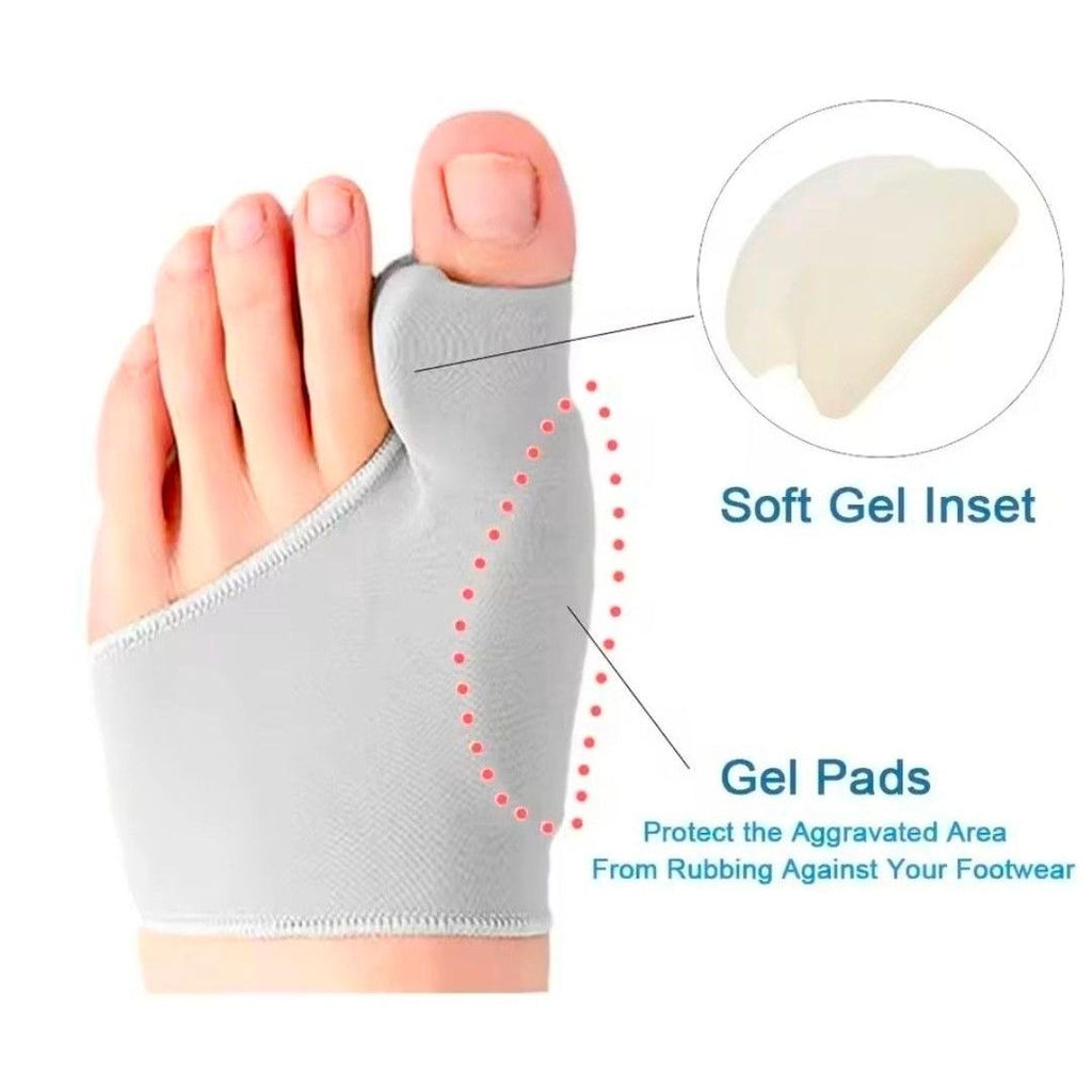 Bunion Sleeve | Hallux Valgus Toe Separator | Soft Gel Cushion | 1 Pair