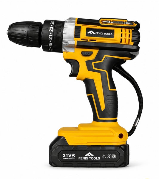 FENDITOOLS 21V Cordless Drill Driver 10mm | 30Nm Torque | 24PCS Accessories Kit