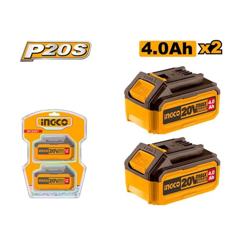 INGCO 20V 2x4.0Ah Battery Value Pack COSL240312