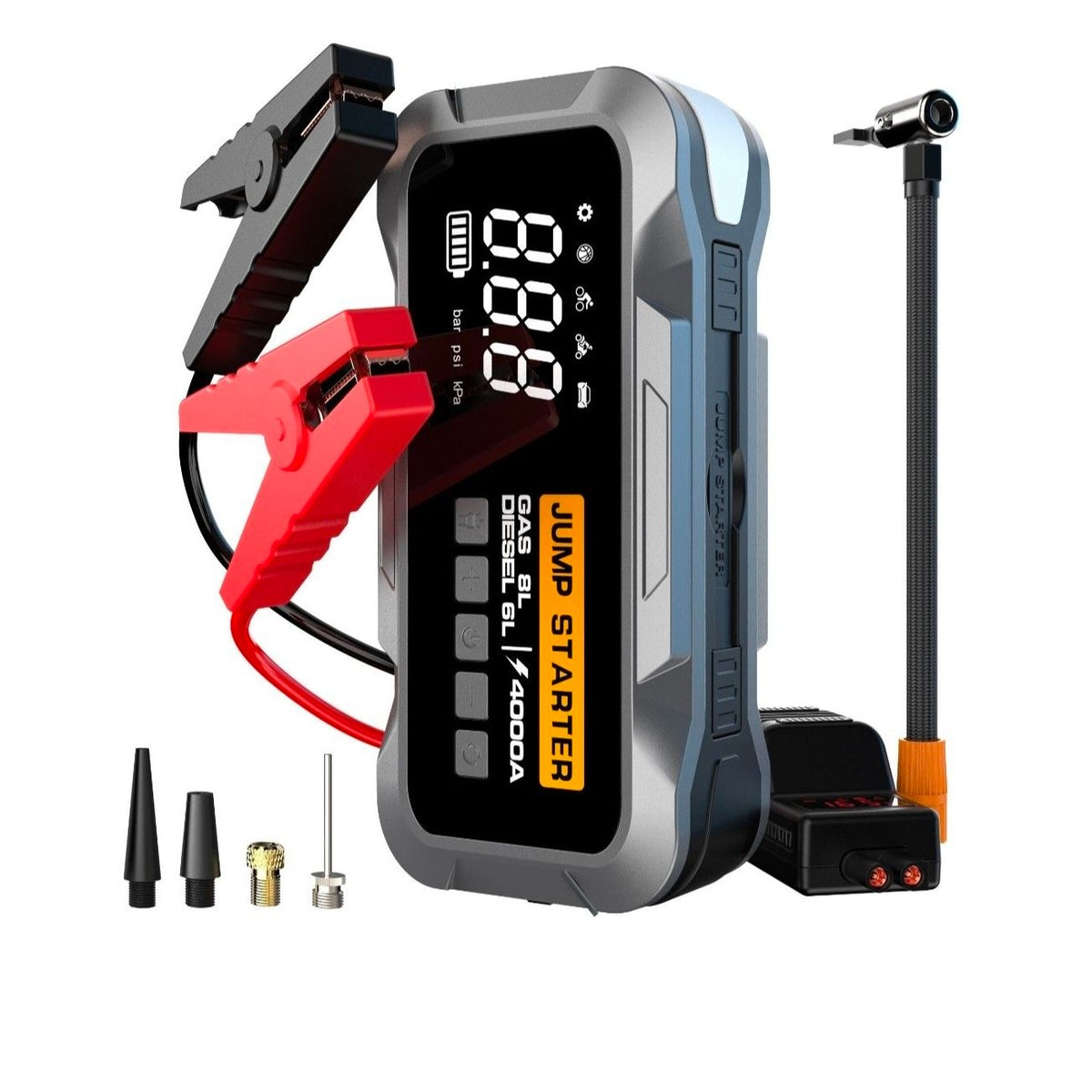 Fendimart All-in-One Car Emergency Kit - Jump Starter, Air Compressor & Power Bank