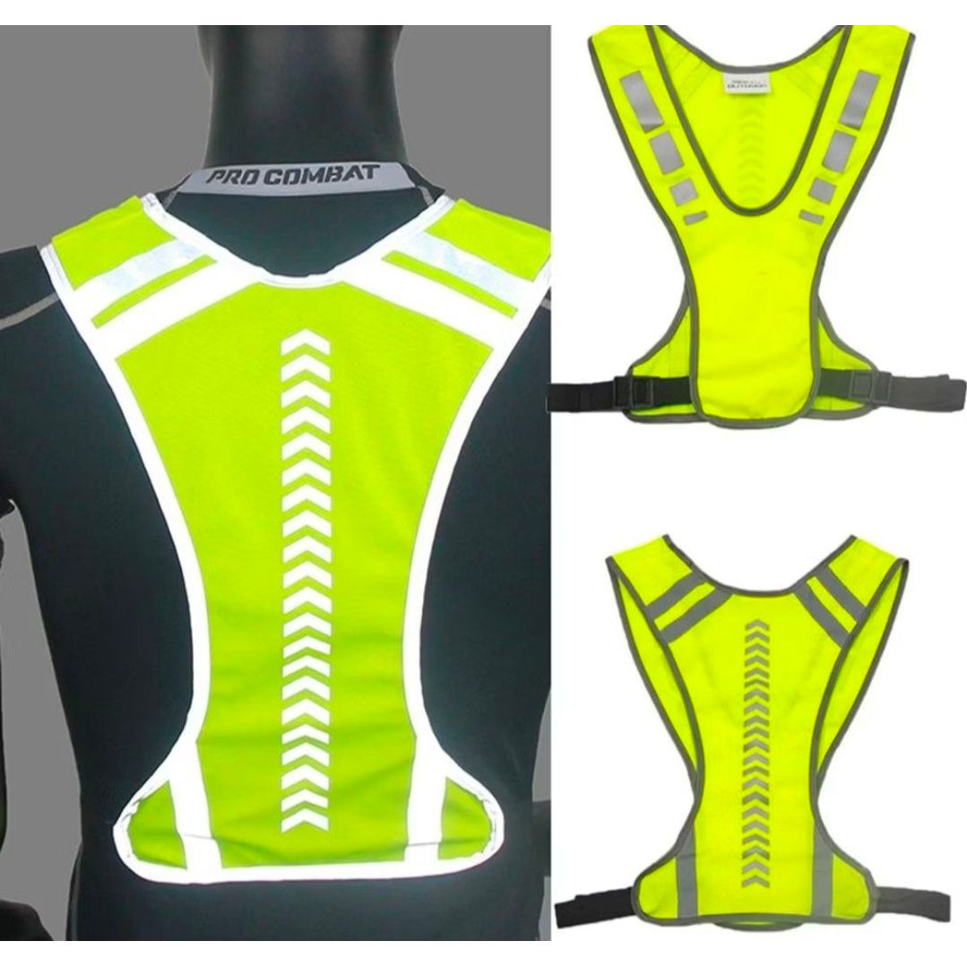 Fendimart Unisex Jogging Vest Outdoor Protective Vest Night Running Elastic Cycling Safety Reflective Sports Bicycle Harness