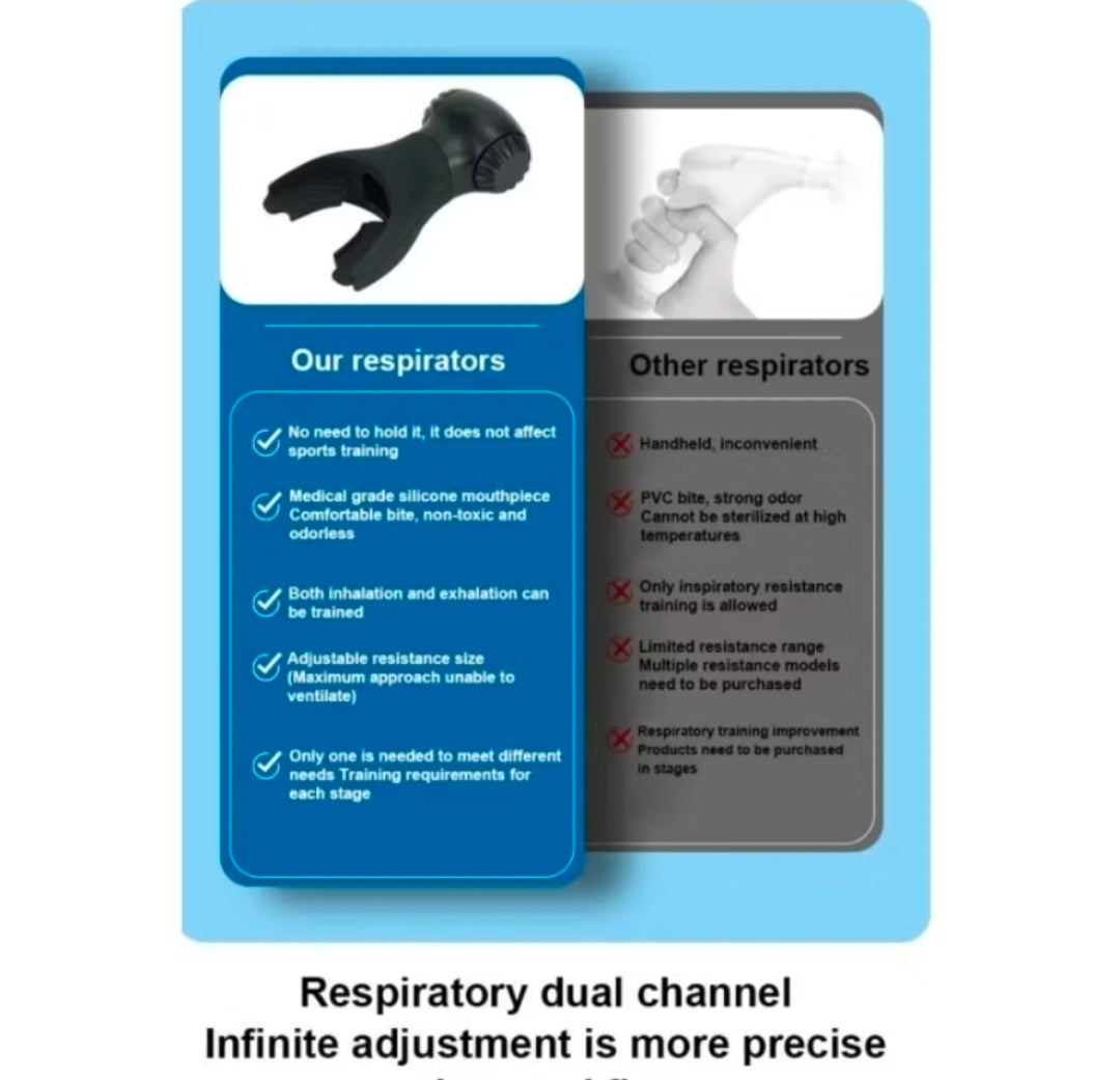 Adjustable Breathing Trainer | Respiratory Training Device | Fitness & Endurance Exercise Tool