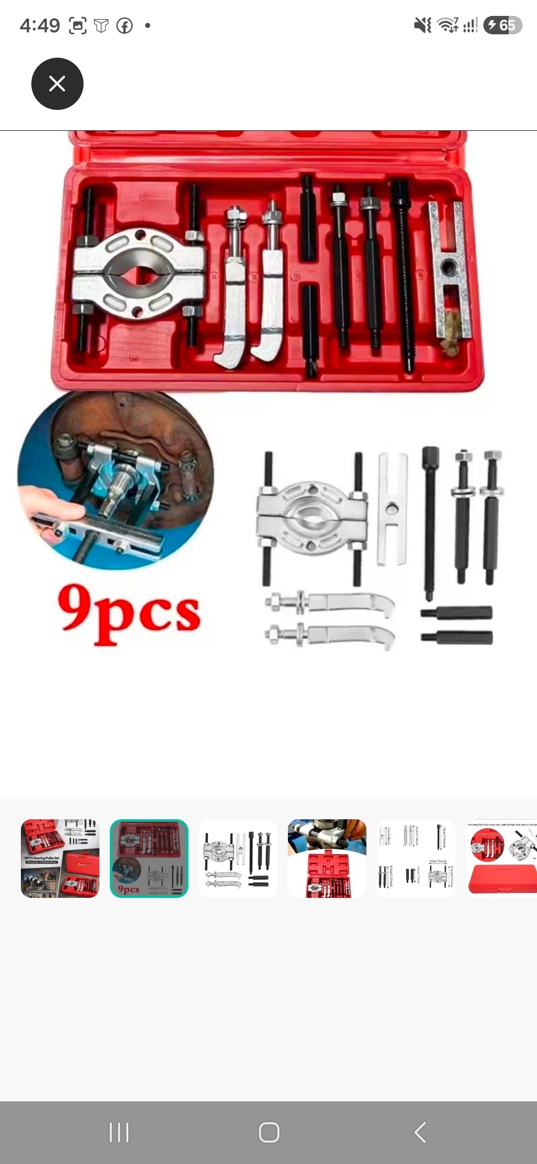 Fenditools 9PCS Bearing Puller / Wheel Bearing Removal Kit